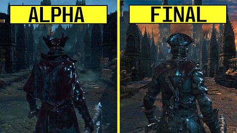 Bloodborne - Alpha Vs. Final Version Game Graphics Comparison