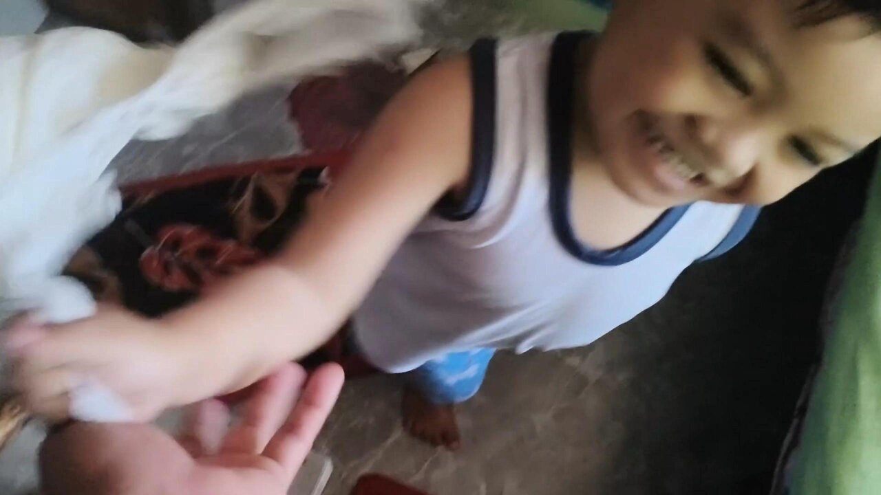 Grey Hit His Uncle With His Smelly Diaper