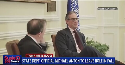 STATE DEPT OFFICIAL MICHAEL ANTON TO LEAVE ROLE IN FALL