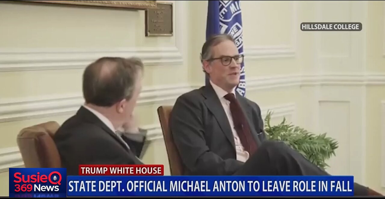 STATE DEPT OFFICIAL MICHAEL ANTON TO LEAVE ROLE IN FALL