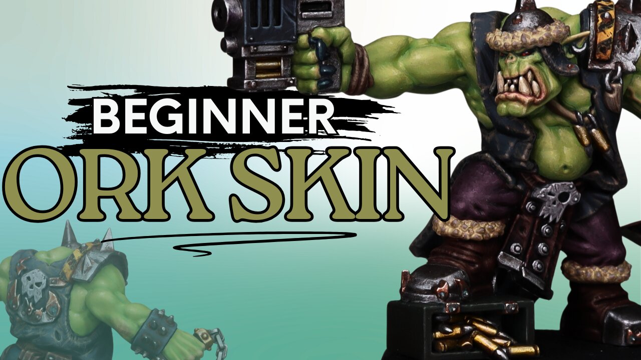 How to Paint BEGINNER Friendly Ork Skin - Warhammer Tutorial