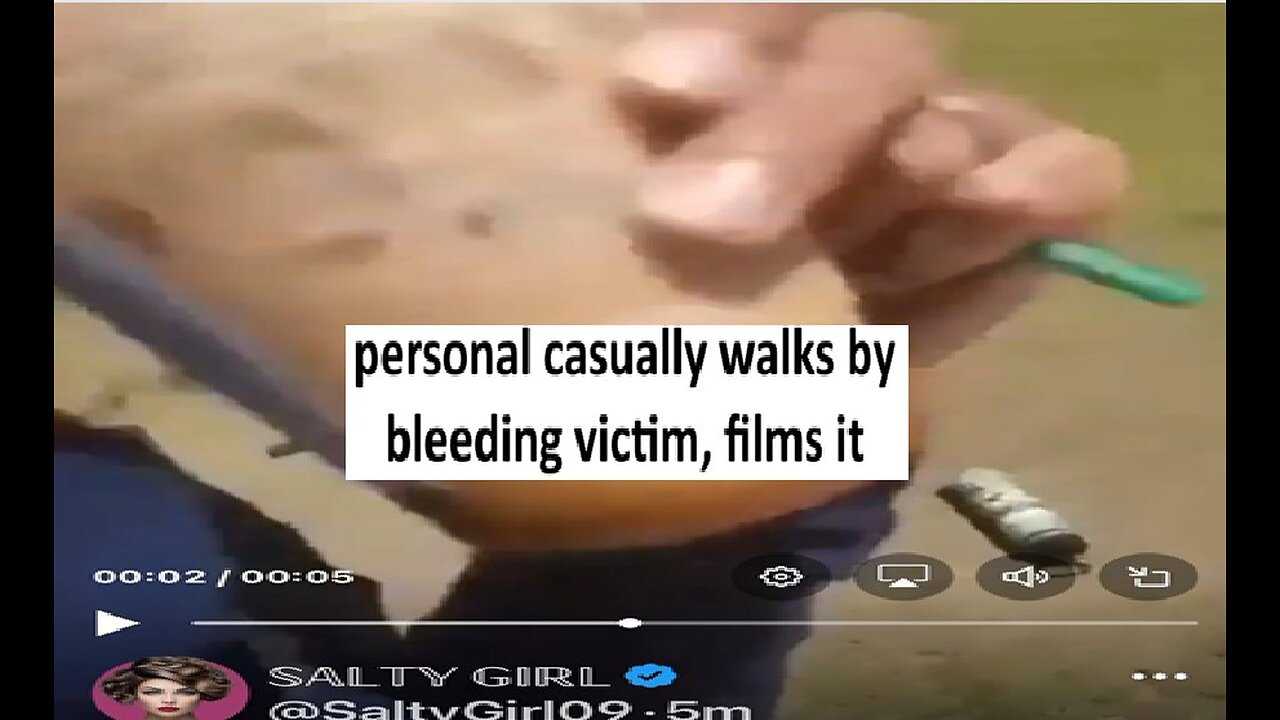 Person walks past stabbed victim just films and drinks Starbucks