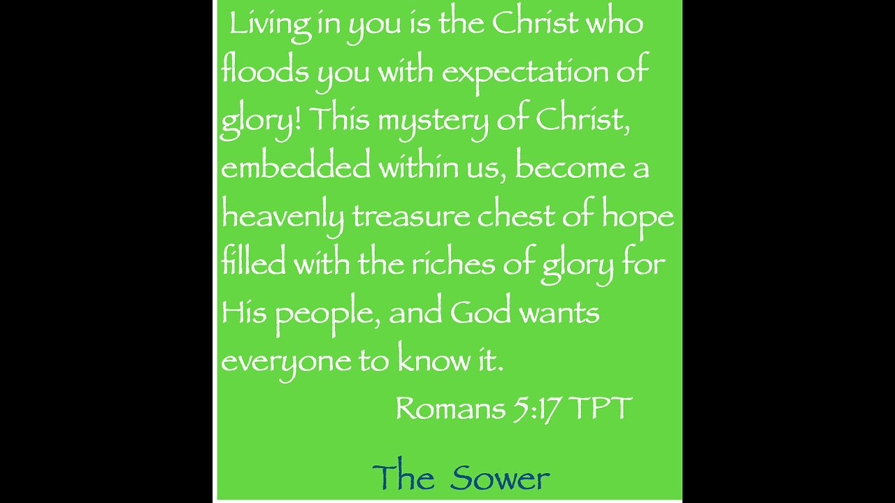We reign in life in Christ 5*