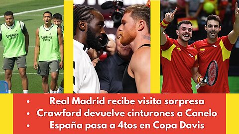 Real Madrid recibe control antidoping / Tennis España avanza en Copa Davis y EEUU se va del Torneo
