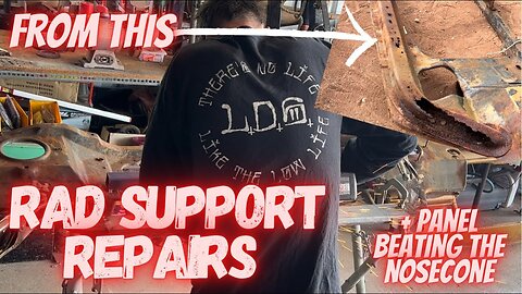 Repairing a VERY RUSTY rad support - HJ WAGON BEATER BUILD EP4