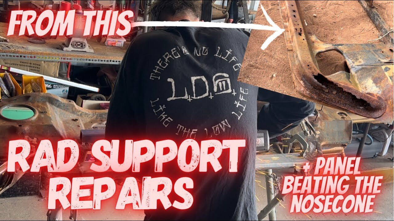 Repairing a VERY RUSTY rad support - HJ WAGON BEATER BUILD EP4