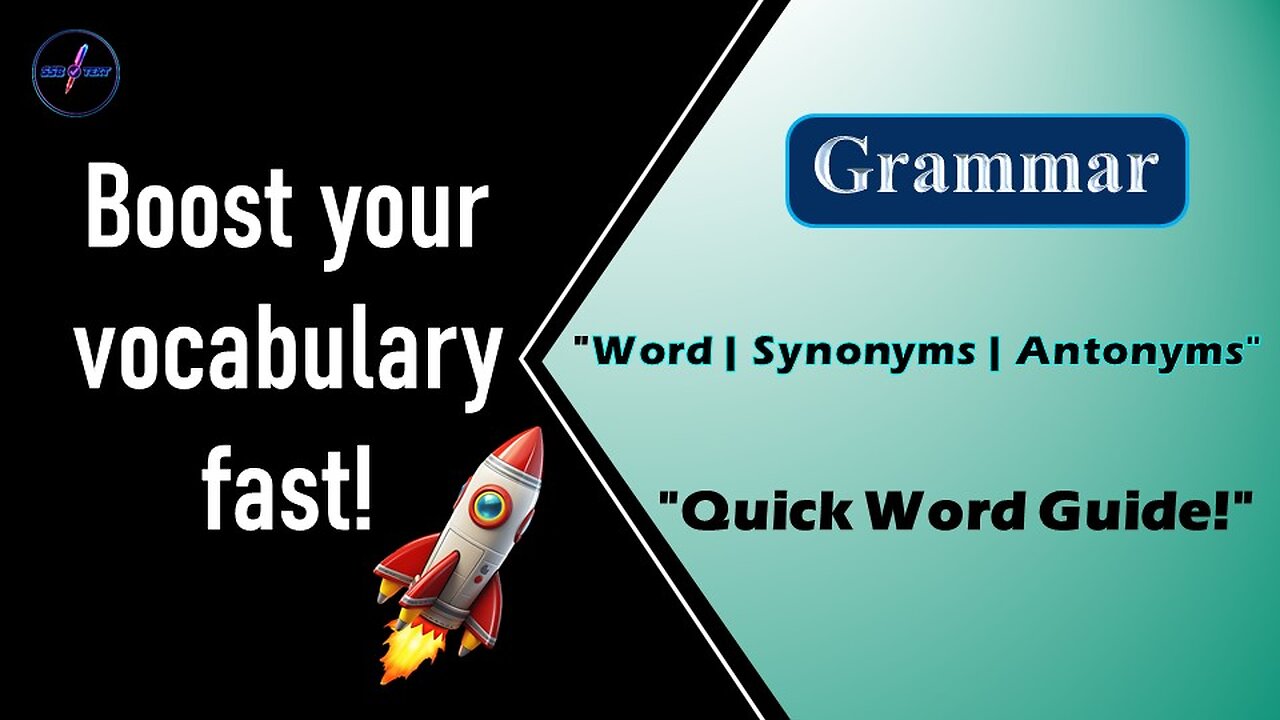 Synonyms and Antonyms | Learn Vocabulary Fast & Easy!