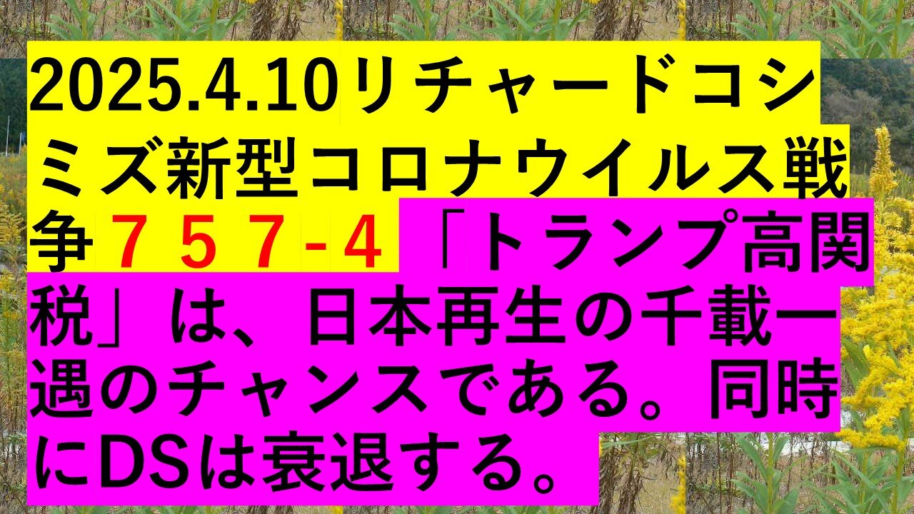 2025.4.10リチャードコシミズ新型コロナウイルス戦争７５７-４