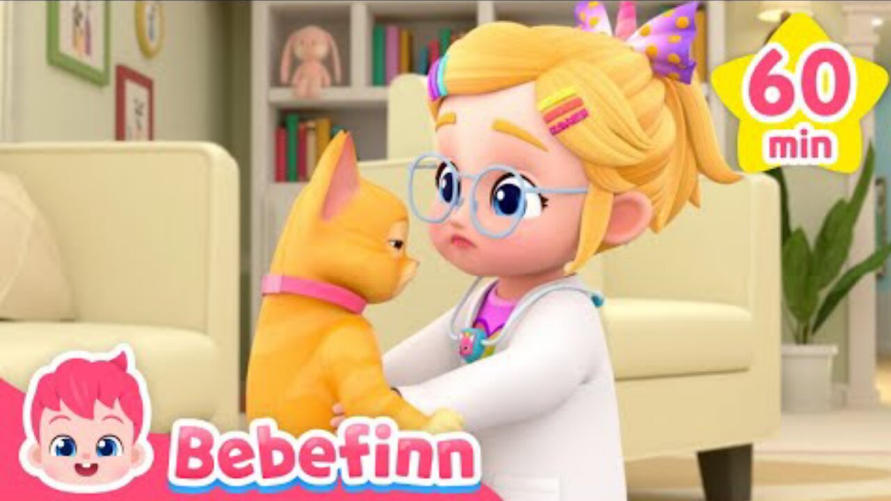 Where's My Cat, Boo? Oh No, Boo Has a Boo Boo! | Kids Song Compilation | Bebefinn Nursery Rhymes