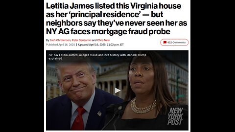 Big Tish James Foreclosure Purchase Raises More Eyebrows Criminal Referral - 4/17/25
