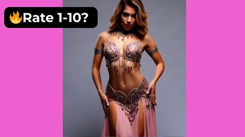 🔥 Rate This Pink Belly Dancer Outfit 1-10? | Supermodel Exotic 4K