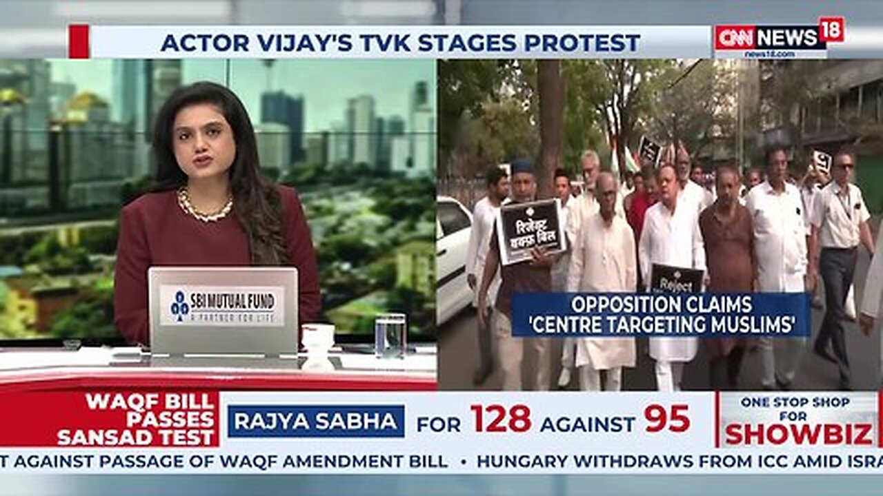 Waqf Amendment Bill Updates _ Vijay's TVK Caders Protest Against Bill; Tamil Nadu Police Detains