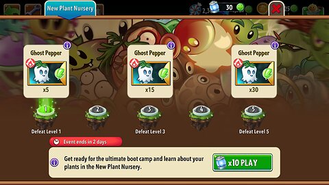 Plants vs Zombies 2 - Plant Nursery - Ghost Pepper - June 2025