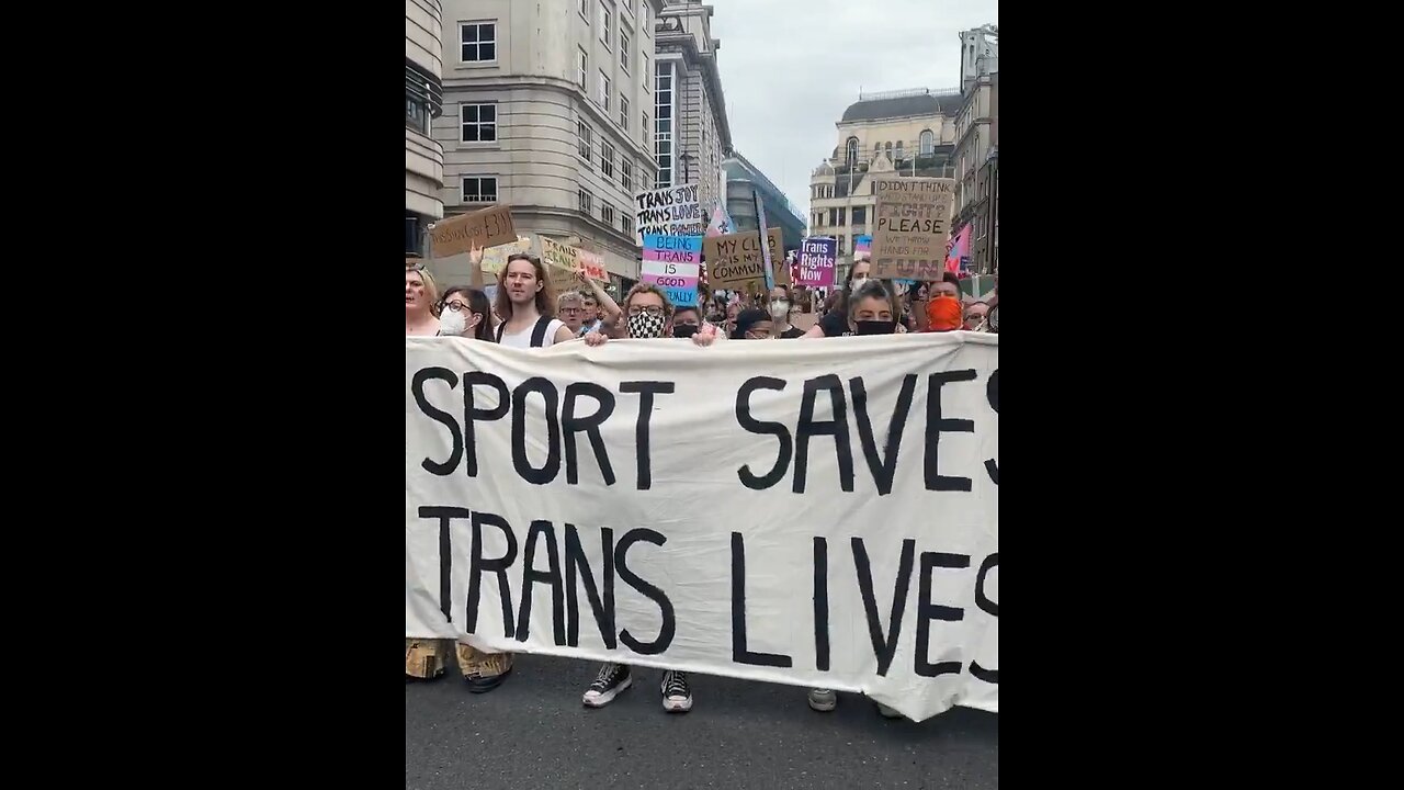 Masked Trans Activists March for Palestine at London Trans Pride