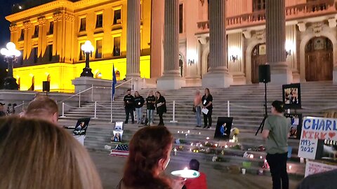 Charlie Kirk Vigil Edmonton Alberta (Lord's Prayer)