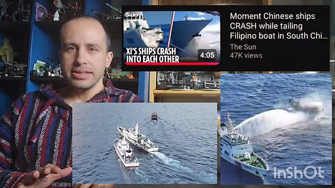 Chinese ships CRASH while chasing Filipino fishing boat in South China Sea 🌊 ‎⁨@thesun⁩