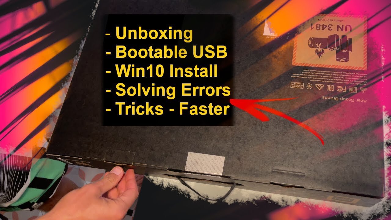 Unboxing Acer Predator Helios Neo 16 (Create Win10 Bootable USB Drive_ Complete Install w⁄ Drivers)