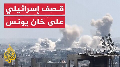 قصف إسرائيلي على خان يونس جنوبي قطاع غزة