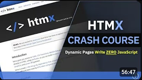 🔥 HTMX Crash Course — Build Dynamic Web Apps WITHOUT JavaScript! 😱