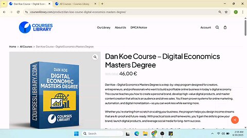 (GET)Dan Koe Course – Digital Economics Masters Degree