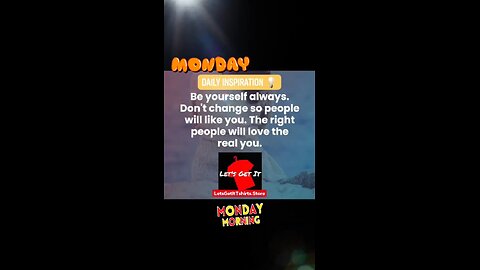 🗣Be REAL, Be Yourself, The Right People Will Love You‼️❤️#MorningQuote #DailyInspiration