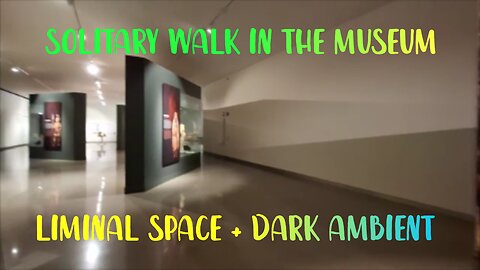Liminal Spaces. Solitary Walk in the Museum. Dark Ambient Atmosphere