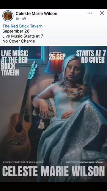 Celeste Marie Wilson Live Show Flyer