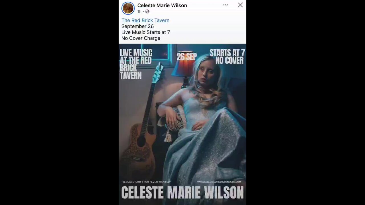 Celeste Marie Wilson Live Show Flyer