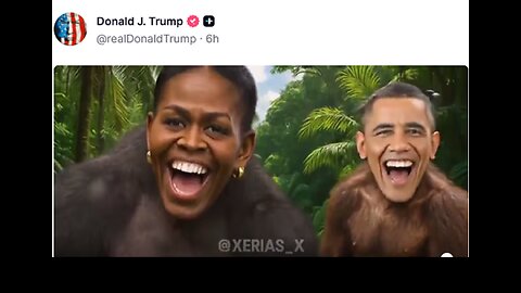 GLI OBAMA COME LE SCIMMIE: TRUMP INDIGNA IL MONDO CON IL SUO POST E VOI COSA NE PENSATE?