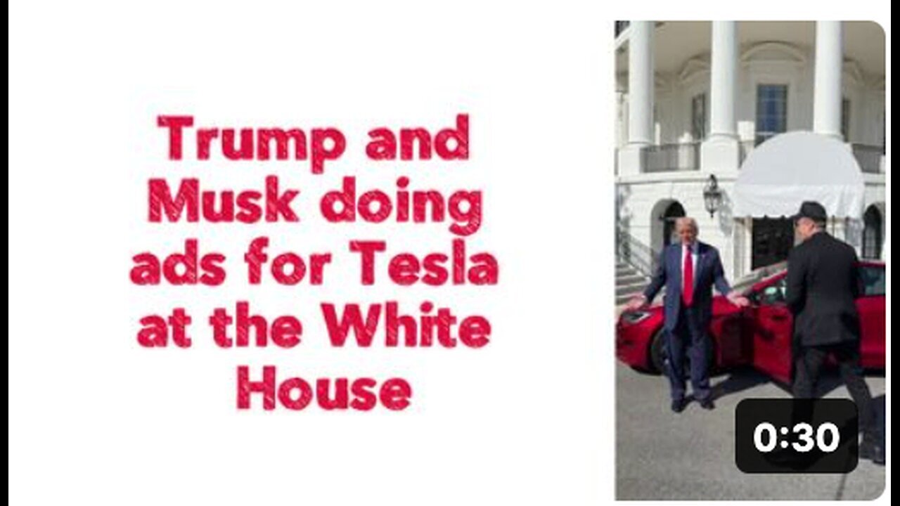 "Trump and Musk Collaborate for Tesla Ads at White House"