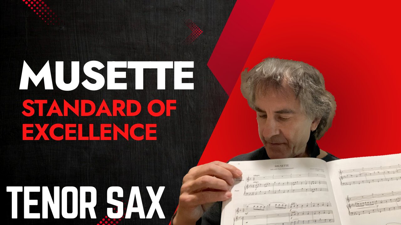 Musette by Bach Tenor Saxophone Solo Tutorial from the Standard Of Excellence Book 1