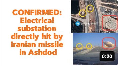 🇮🇱/🇮🇷 CONFIRMED: Electrical substation directly hit by Iranian missile in Ashdod