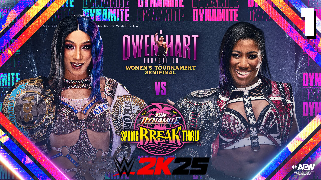 WWE 2K25 AEW Dynamite April 16th 2025 - Match 1: Mercedes Mone goes through!