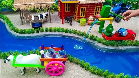 DIY how to make cow shed | house of animals | horse house – cow shed | mini hand pump | woodwork