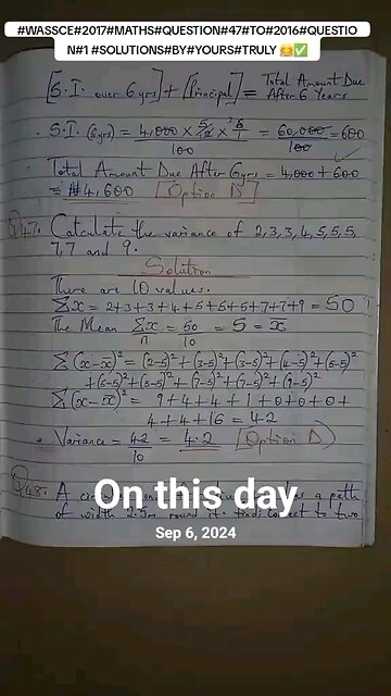 WASSCE question solutions that I posted on this day last year. #fyp #Whattowatch #Viral #2025