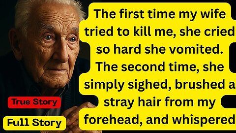 The first time my wife tried to kill me, she cried so hard she vomited. The second time she simply..