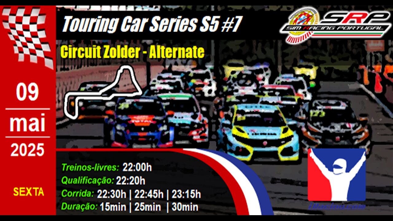 🏁 🇵🇹 [iRacing Live] 🇵🇹 Touring Car Series S5 @ Circuit Zolder - Alternate 🏁