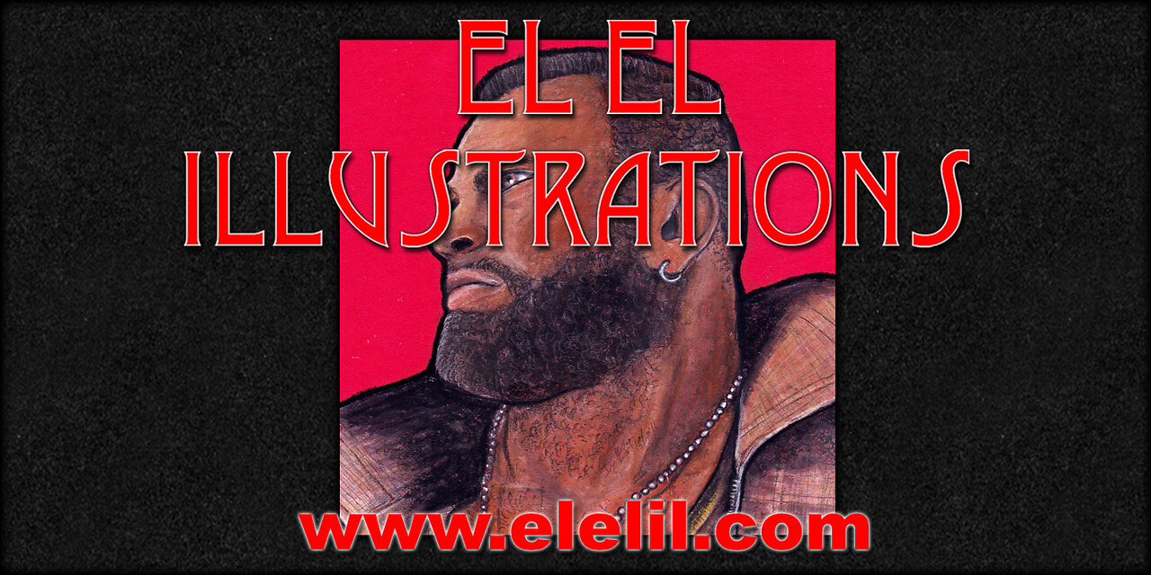 Drawing Barrett from Final Fantasy 7 in Pastel