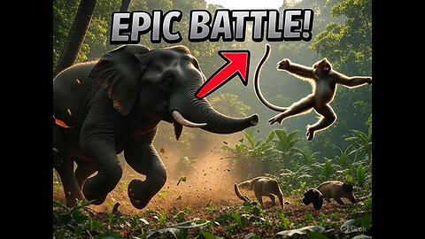 EPIC Elephant vs. Monkey Showdown! 😱 Must-See Gaming Moment of 2025!