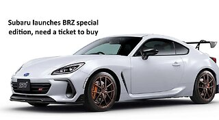 Subaru launches BRZ Special edition, need a ticket to win a chance to buy