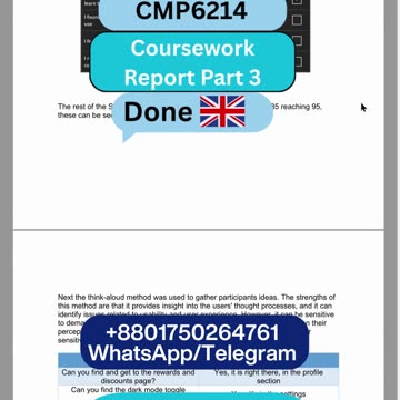 Student Work (Report) | CMP6214 Part 3 Mobile App Wireframe Design | Birmingham City University