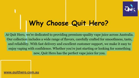 Buy Quality Vape Juice Australia – Flavors You’ll Love | Quit Hero