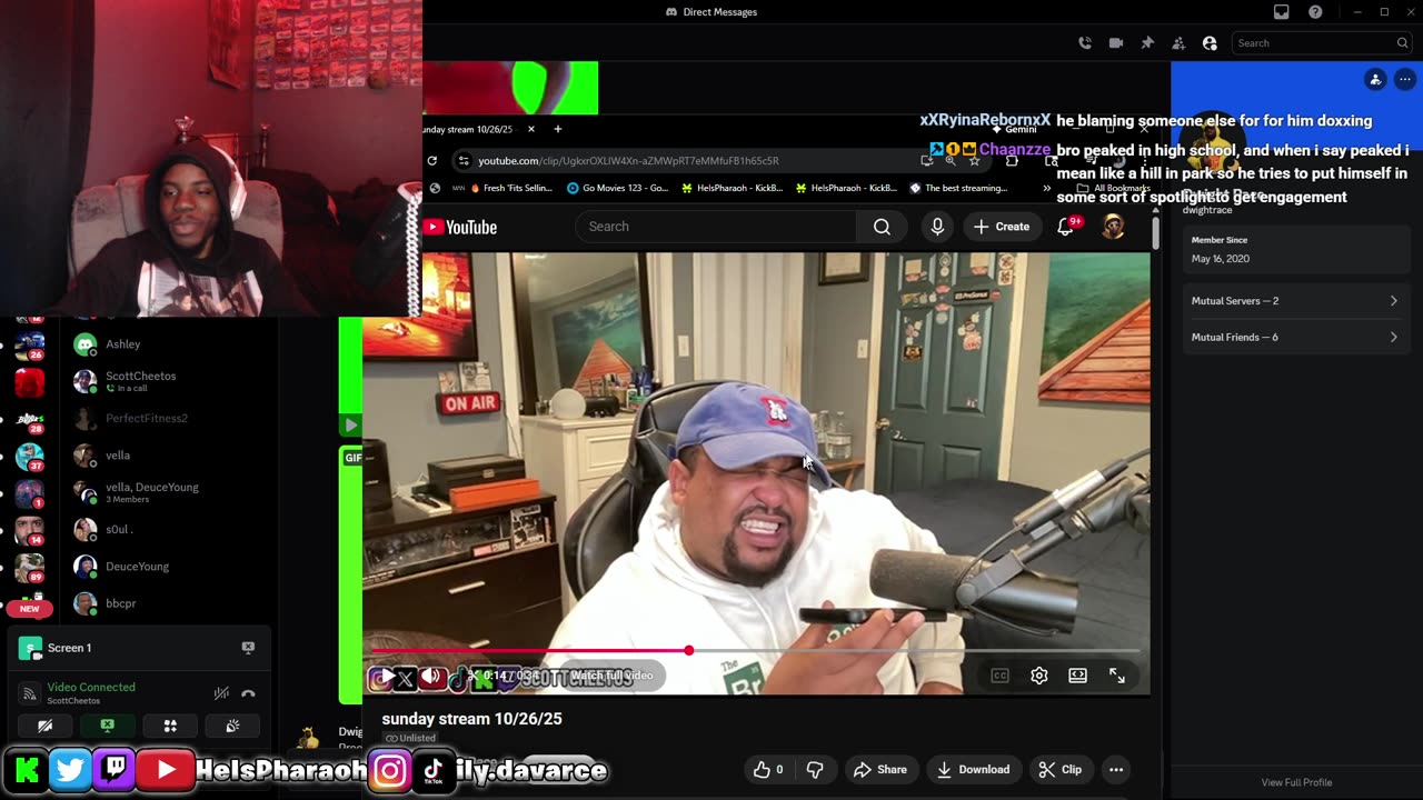 Confirmed Pedophile ScottCheetos Runs In Circles and Looks Stupid w/ Someone New Kick VOD 11-24-2025