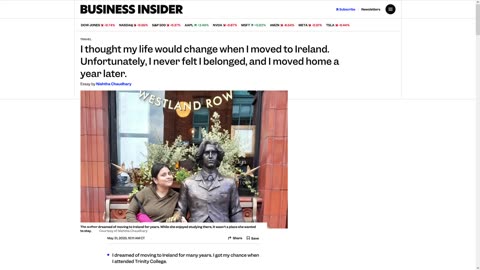 Foreigner Leaves Ireland - She Felt Uncomfortable Due To Roudy Irishmen...