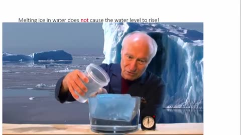 Melting ice in water does NOT cause the water level to rise!