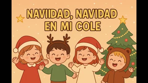 🎄 Navidad, Navidad en mi Cole – Villancico Infantil | Karaoke con IA (Música + Imágenes)