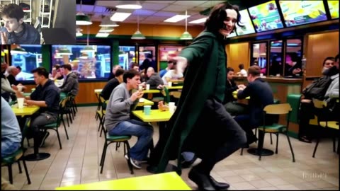 Outtake #3,075 Of Severus Snape From The Harry Potter Series Is Dancing At A Subway Restaurant Fake
