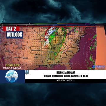 🌩️ Severe T-Storms: IL/IN! Gusts + Hail Risk! 3/18/25 #shorts #weatherupdate