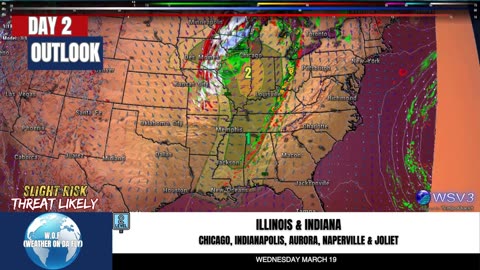 🌩️ Severe T-Storms: IL/IN! Gusts + Hail Risk! 3/18/25 #shorts #weatherupdate