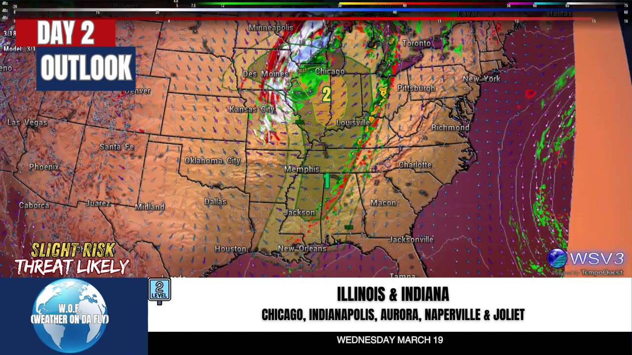 🌩️ Severe T-Storms: IL/IN! Gusts + Hail Risk! 3/18/25 #shorts #weatherupdate